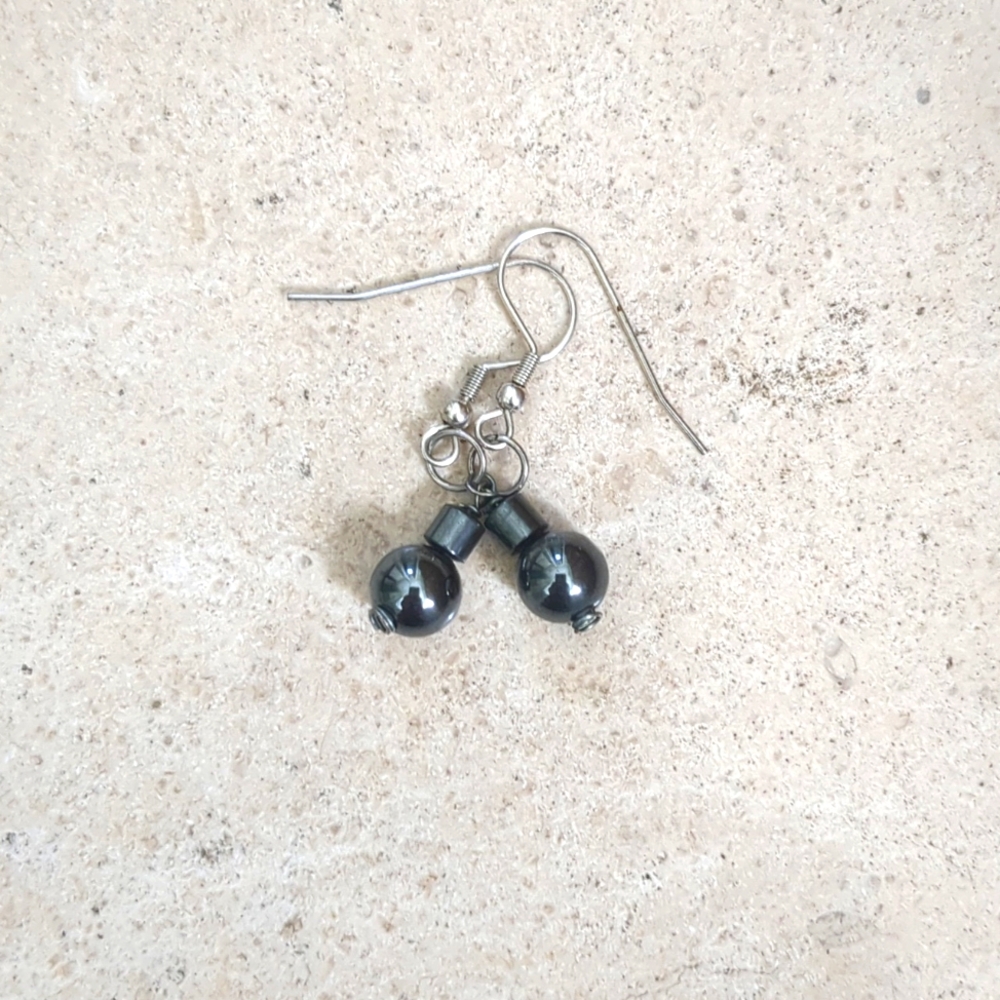 Handmade hematite earrings
